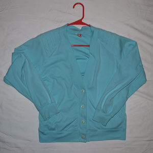 Tail Golf Cardigan - Blue - Womens Medium
